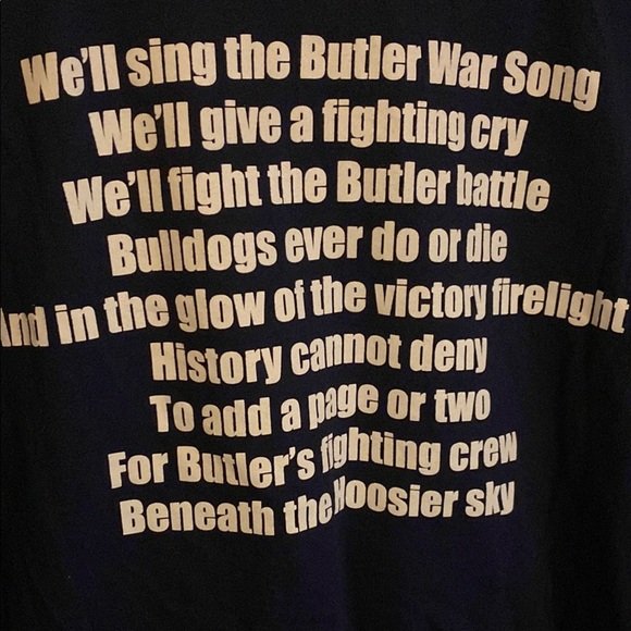 Nike Butler University 55 Dawg Pound Navy Tee - Fight Song on Back - Picture 3 of 5